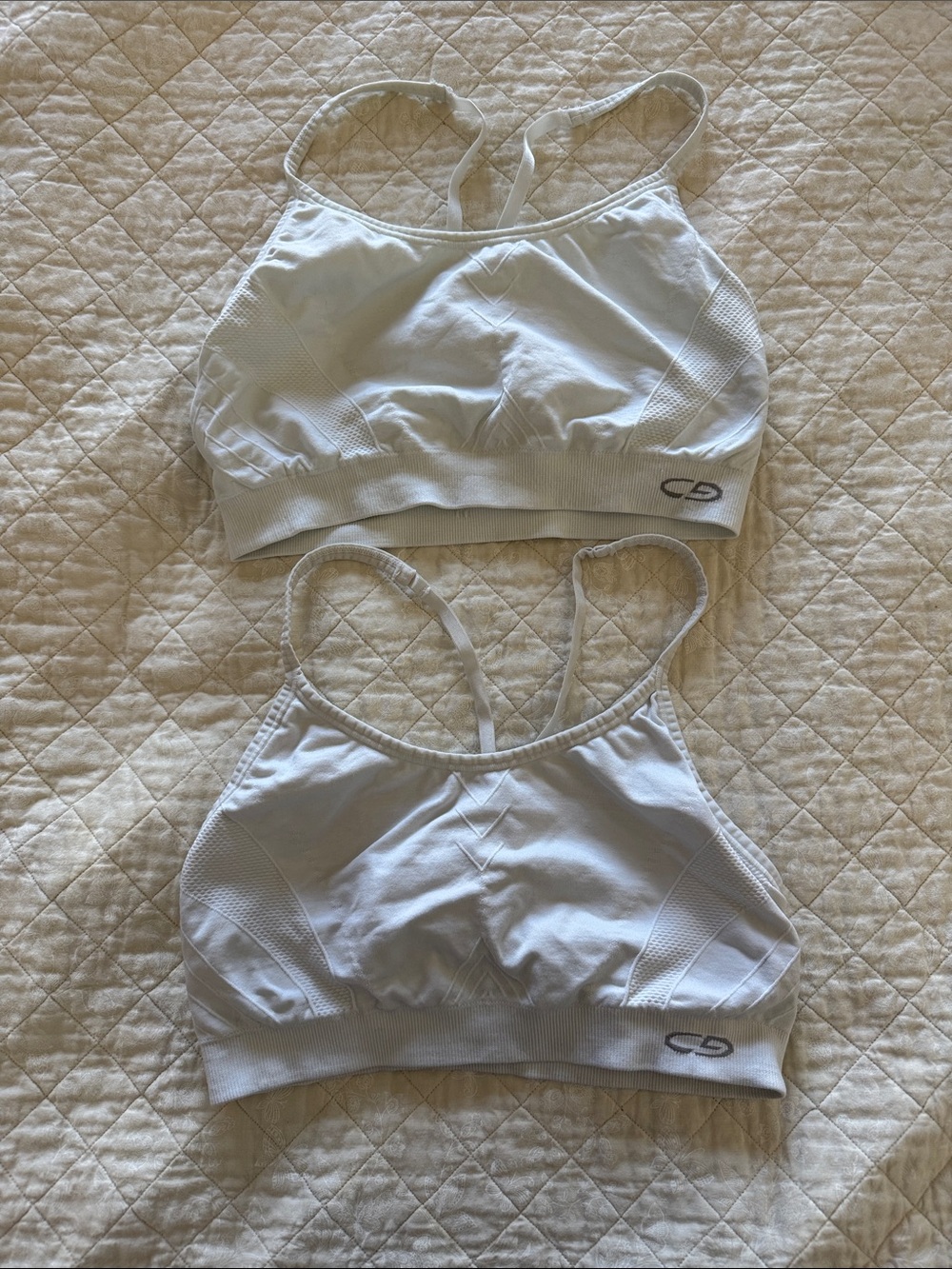 Champion White Seamless Racerback Sports Bralettes - Set of 2